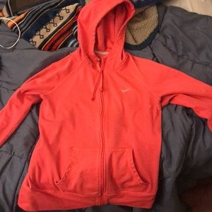 Pink Nike Zip Up Hoodie